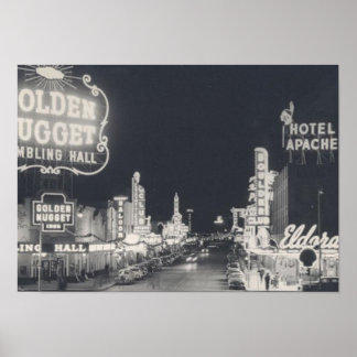 Vintage Downtown Las Vegas Poster