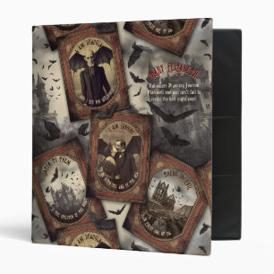Vintage Dracula Gothic Halloween 3 Ring Binder
