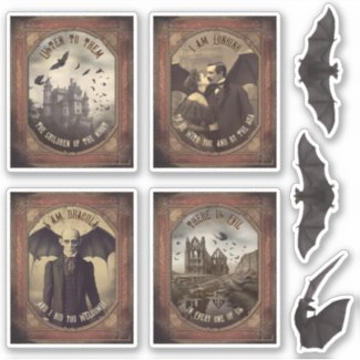 Vintage Dracula Gothic Retro Halloween Party Favor