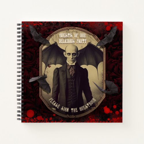 Vintage Dracula Victorian Halloween Guest Book