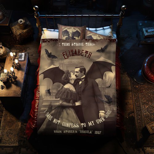 Vintage Draculas Kiss Gothic Horror Fleece Blanket
