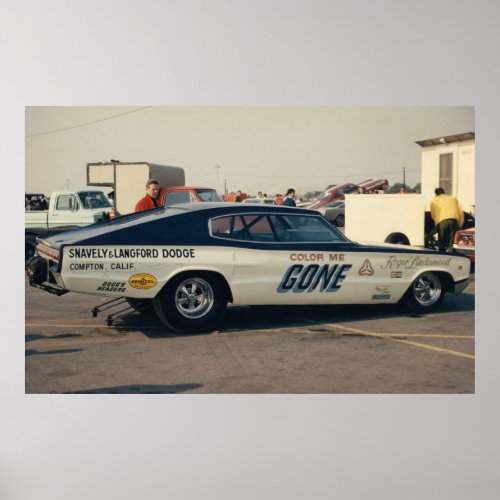 Vintage Drag - 66 Dodge Charger Funny Car Poster