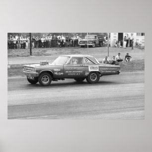 Vintage Drag - McJury Dodge AF/X Poster