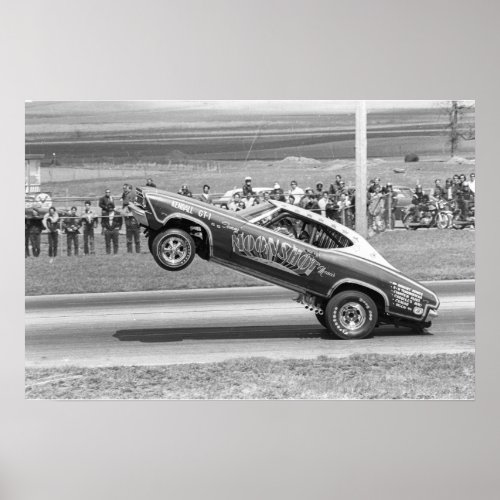 Vintage Drag - Moonshot Chevelle Wheelstander Poster