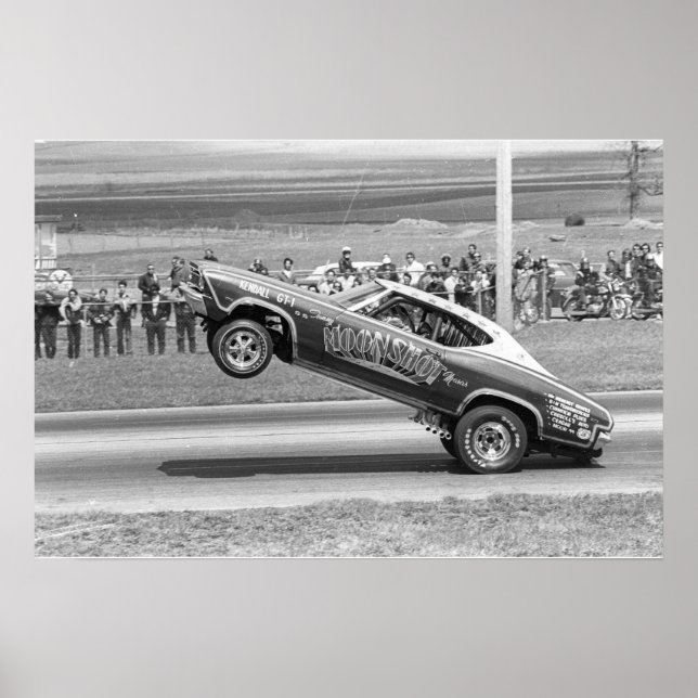 Vintage Drag - Moonshot Chevelle Wheelstander Poster (Front)