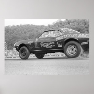 Vintage Drag - Mountaineer Mangler Camaro Drag Car Poster
