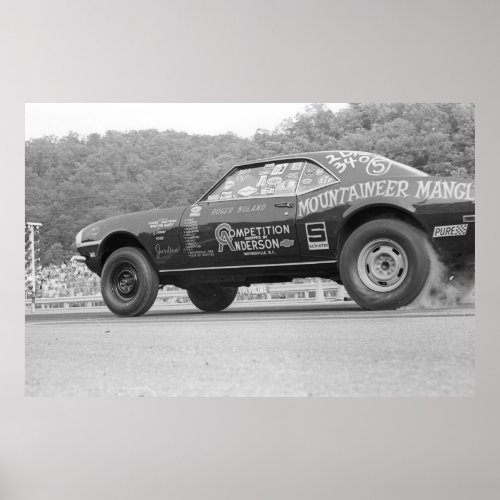 Vintage Drag - Mountaineer Mangler Camaro Drag Car Poster