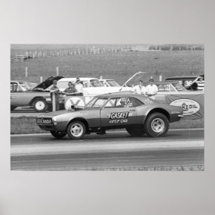 Vintage Drag - Mr Gasket "Test Car" Camaro Poster