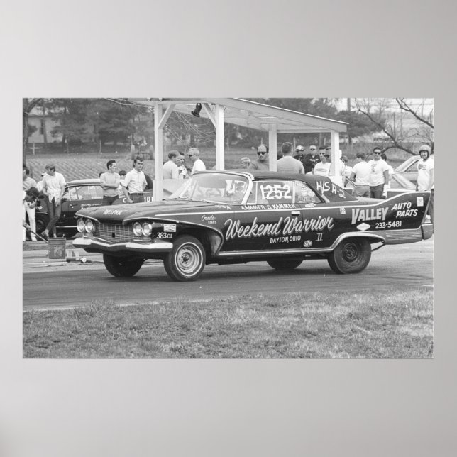 Vintage Drag Racing - 1960 Plymouth Fury Poster (Front)