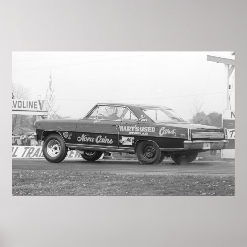 Vintage Drag Racing _ 1966 Chevy Nova SS NovaCaine Poster