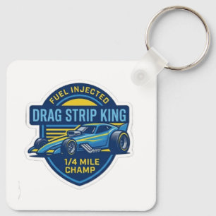 Vintage Drag Strip King 1/4 Mile Champ Keychain