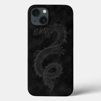 Vintage Dragon Black Smoke Iphone 13 Case by clonecire at Zazzle