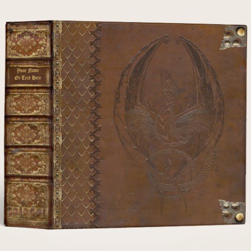 Vintage Dragon Grimoire Book of Shadows 3 Ring Binder