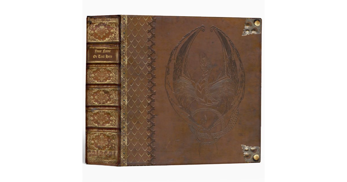 Vintage Dragon Grimoire Book of Shadows 3 Ring Binder | Zazzle