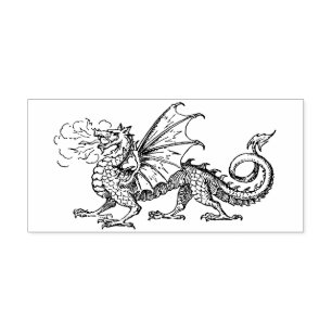 Vintage Dragon Rubber Stamp