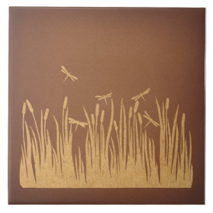 Vintage Dragonflies Art Classic Antique Artwork Ceramic Tile