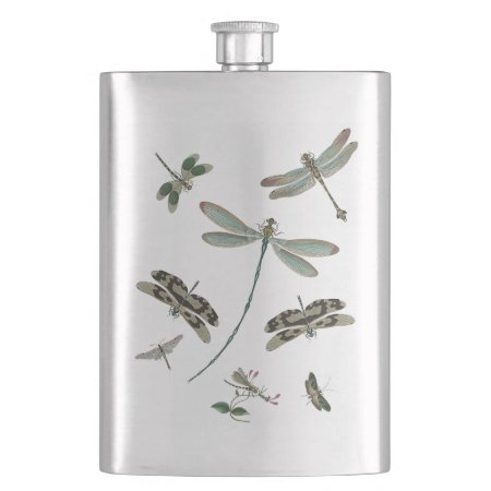Vintage Dragonflies Flask