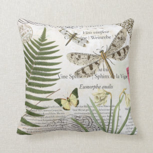 Vintage Dragonflies pillow