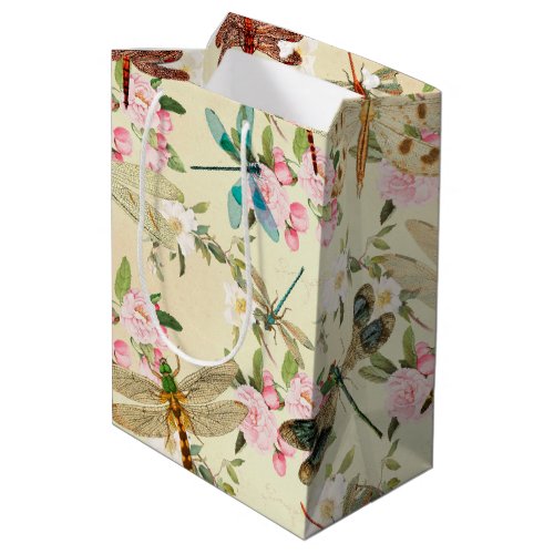 Vintage Dragonflies Series Design 14 Medium Gift Bag