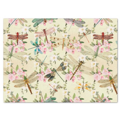 Vintage Dragonflies Series Design 14 Tissue Paper