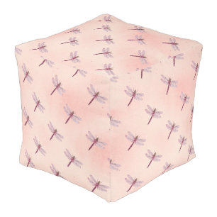Vintage Dragonflies Series Design 2 Pouf