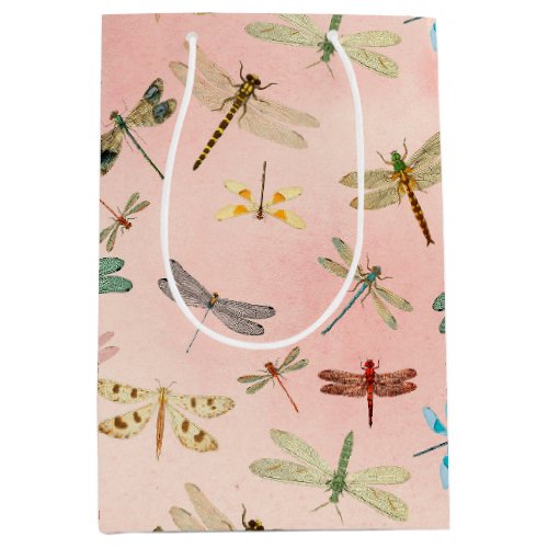 Vintage Dragonflies Series Design 3 Medium Gift Bag