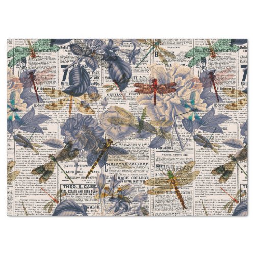 Vintage Dragonflies Series Design 5 Tissue Paper