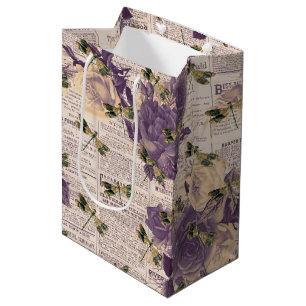 Vintage Dragonflies Series Design 6 Medium Gift Bag