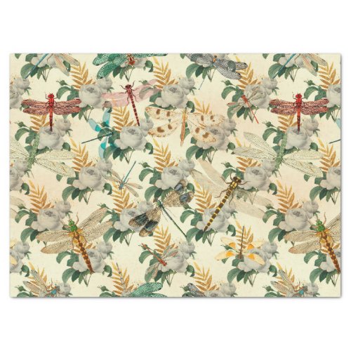 Vintage Dragonflies Series Design 7 Tissue Paper