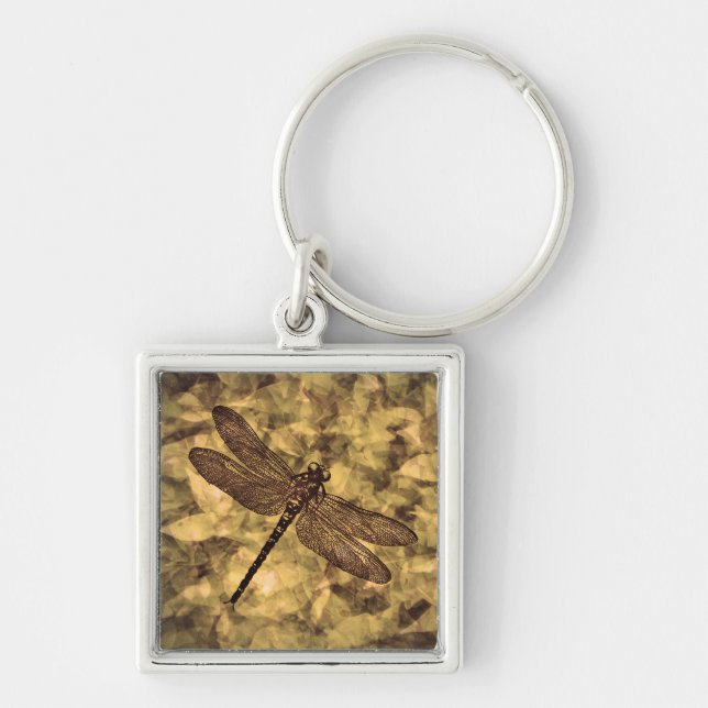 Vintage Dragonfly Art Keychain (Front)