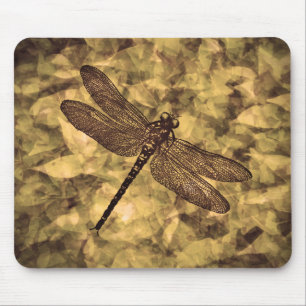 Vintage Dragonfly Art Mouse Pad