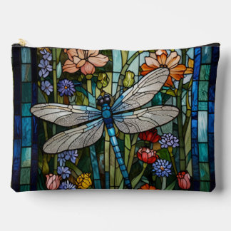 Vintage Dragonfly art painting botanical boho Accessory Pouch