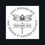 Vintage Dragonfly Business Name Return Address Self-inking Stamp<br><div class="desc">Personalized rubber stamp for your holiday mailing return address, small business professional logo and custom info. Vintage and classic design to add some personal touch to your mail and package. Customize the text with your name or business name, address and contact information. Use the Design Tool to further edit the...</div>