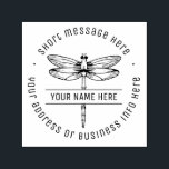 Vintage Dragonfly Business Name Return Address Self-inking Stamp<br><div class="desc">Personalized rubber stamp for your holiday mailing return address, small business professional logo and custom info. Vintage and classic design to add some personal touch to your mail and package. Customize the text with your name or business name, address and contact information. Use the Design Tool to further edit the...</div>