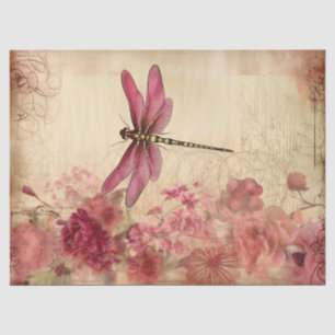 Vintage Dragonfly Ephemera Decoupage Tissue Paper