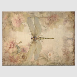 Vintage Dragonfly Ephemera Decoupage Tissue Paper