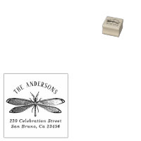 Honey Bee, Vintage Family Name & Return Address Rubber Stamp, Zazzle