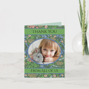 Vintage Dragonfly Flying in an English Garden Thank You Card