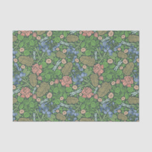 Vintage Dragonfly Flying in an English Garden Tissue Paper