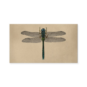 Vintage Dragonfly Illustration Business Card