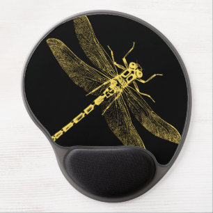 Vintage Dragonfly Illustration II Gel Mouse Pad