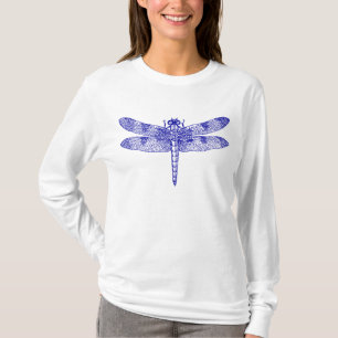 Vintage Dragonfly Nature Sketch Graphic T-Shirt
