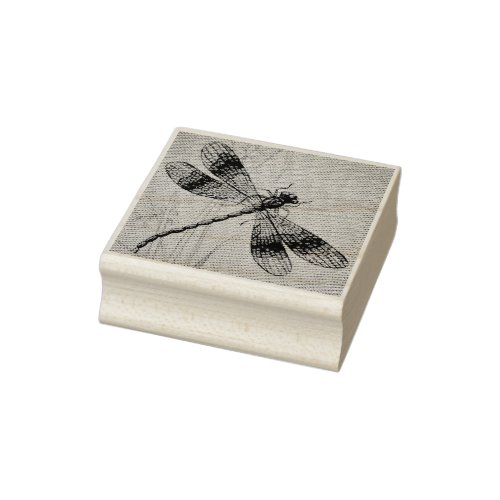 Vintage Dragonfly No 2 Grass Watercolor Art Rubber Stamp