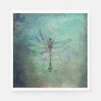 Vintage Dragonfly Paper Napkin