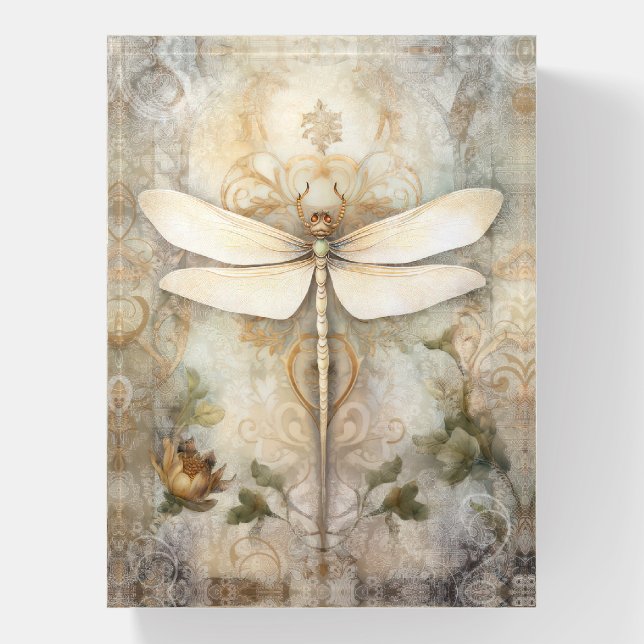 Vintage Dragonfly Paperweight (Vertical)