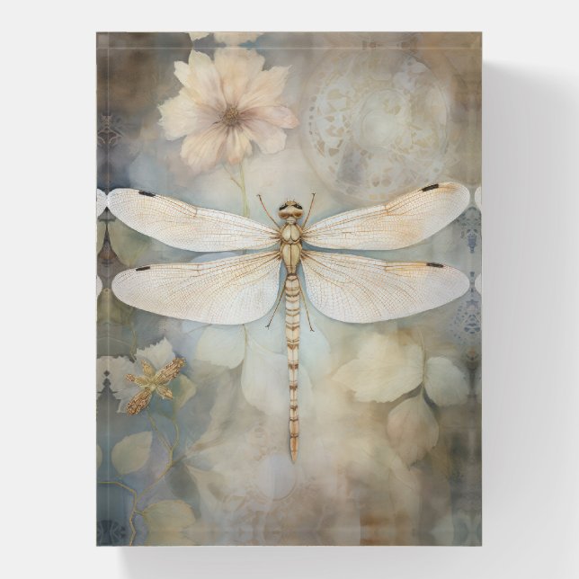 Vintage Dragonfly Paperweight (Vertical)