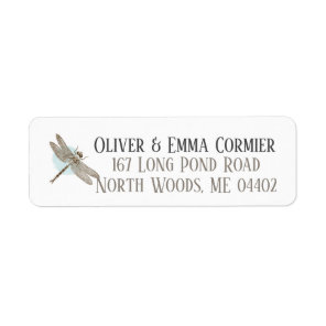 Vintage Dragonfly Personalized Return Address Label