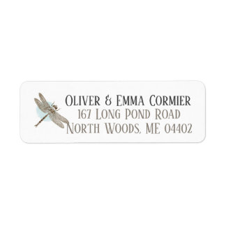 Vintage Dragonfly Personalized Return Address Label