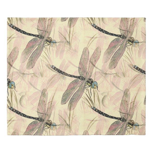 Vintage Dragonfly Print  Duvet Cover (Front)