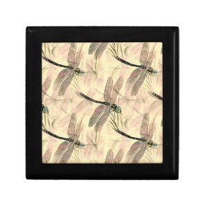 Vintage Dragonfly Print  Gift Box